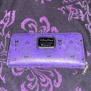 Disney Parks Loungefly 2018 Haunted Mansion Purple Wallpaper Wallet